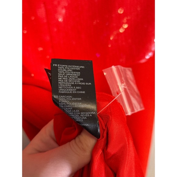 REISS • NWT Cara Mini Red Sequin Cocktail Party Dress Sz US 6 Boat Neck $495 - Picture 15 of 15